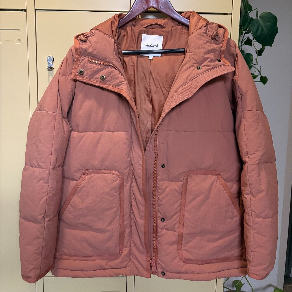 Madewell Rust Puffer Jacket